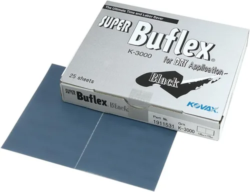 Miniatura 6 de Super Buflex Hojas de lijado seco flexibles, verde K-2000, gancho y bucle, 191-1532, 25 hojas