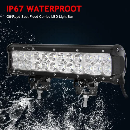 Miniatura 6 de Willpower - Barra de luz LED de trabajo de 12 pulgadas 72 W para camión, automóvil, ATV, todoterreno, 4x4, Jeep Truck luz de conducción