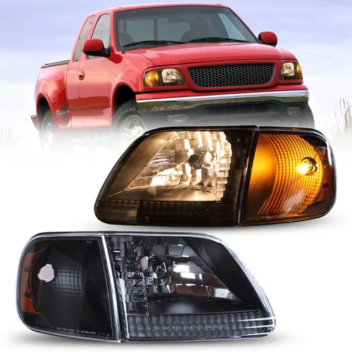 Miniatura 5 de WJ10-0014-01 faros delanteros con lente transparente, carcasa cromada Winjet (Ford)