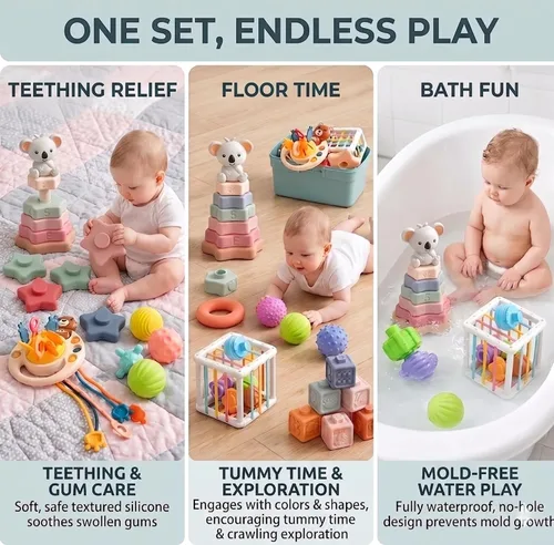 Miniatura 6 de Juguete de actividad: actividades sensoriales para niños pequeños y niños, juguetes para bebés de 6 a 18 meses, juguetes Montessori para bebés de 1