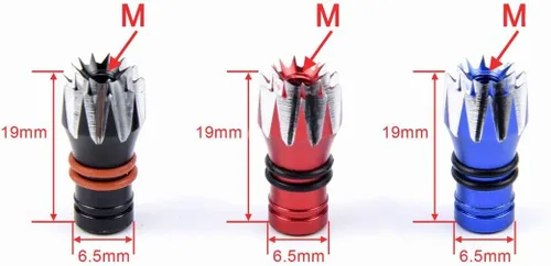 Miniatura 5 de M2.5 M3 M4 Transmisor RC de aluminio Extremos de palillo de pulgar Rocker Cabeza antideslizante para X-lite Flysky FUTABA JR FrSky RadioLink WFLY