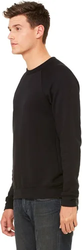 Miniatura 52 de Bella Canvas Sudadera de forro polar de esponja con cuello redondo (3901), Gris oscuro (Dark Grey Marble Fleck), M