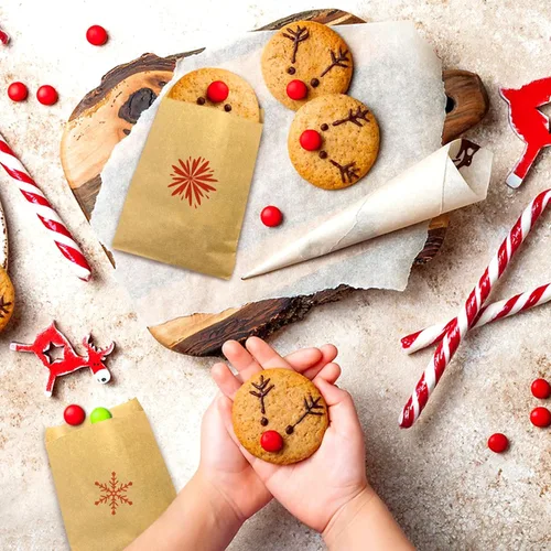 Miniatura 4 de Bolsas de papel encerado, bolsas de glassine de 4 x 6 pulgadas, 100 piezas fundas de papel marrón para galletas y golosinas
