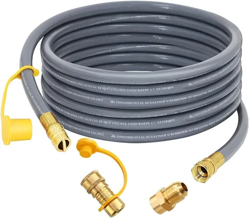 Miniatura 8 de Kit de extensión de manguera de gas natural de propano de 36 pies 1/2 pulgada mejorado con accesorios de conexión rápida para kit de conversión