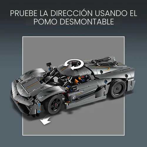 Miniatura 5 de LEGO Technic Koenigsegg Jesko Absolut - Hiperauto gris, juego de construcción de autos deportivos para niños y niñas, carreras de vehículos