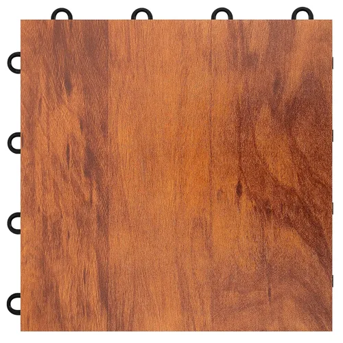 Miniatura 13 de IncStores - Piso de baile ensamblado de 3/8" de grosor Piso de baile de vinilo impreso de 12"x12" para práctica y actuación Beachwood Paquete