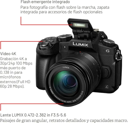 Miniatura 3 de Cámara Panasonic Lumix DMC-G85KBODY de lentes intercambiables, sin espejo, 4K, cuerpo solamente, 16 megapíxeles, negro