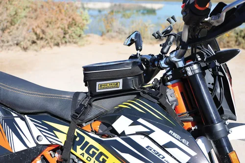 Miniatura 6 de Nelson Rigg Hurricane Dual Sport/Enduro - Bolsa de tanque impermeable, color negro y gris