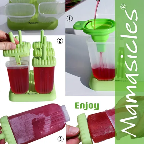 Miniatura 6 de Moldes Popsicle, molde creador Ice Pop Tupperware de calidad 6 piezas sin BPA por Mamasicles