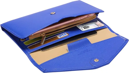 Miniatura 23 de Zoppen - Billetera de viaje con bloqueo RFID multiusos (Ver.4) Portatarjetas de pasaporte y vacunas, organizador de documentos de tres pliegues