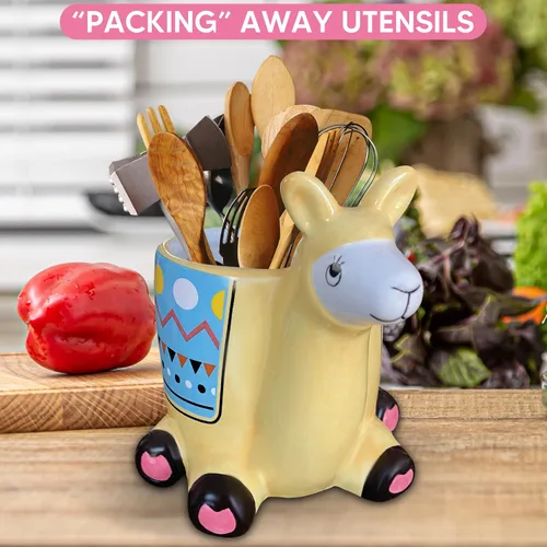 Miniatura 2 de Soporte para utensilios de alpaca, almacenamiento de cocina, alpaca llama, accesorio de fiesta, idea de regalo, decoración de casa de granja, baño