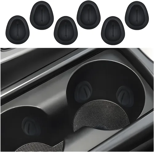 KIFIDAN 6 limitadores de posición de taza de automóvil, inserto de silicona para portavasos de automóvil con autoadhesivo, accesorios universales