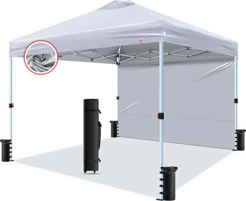 Tienda de campaña desplegable de 10 x 10 pies, 10 x 10 pies (blanco, 10 x 10 pies)