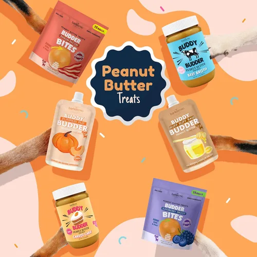 Miniatura 3 de BUDDY BUDDER Birthday Bash, mantequilla de maní 100 % natural para perros, golosina saludable de mantequilla de maní para perros, fabricada