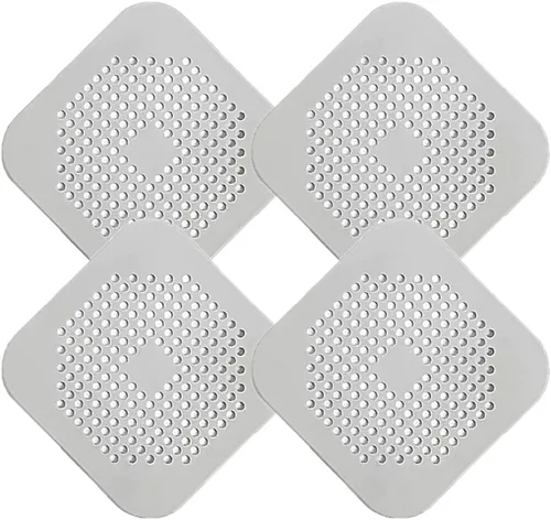 Miniatura 8 de Atrapapelos de Silicona para Desagüe de Ducha, Paquete de 2 Protectores de Desagüe de Silicona y Cubierta de Desagüe de Ducha, Colador de Desagüe