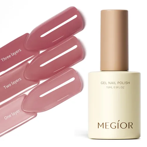 Miniatura 22 de MEGIOR Esmalte de uñas de gel blanco de 0.5 fl oz, color blanco antiguo, secado con luz UV, esmalte de gel francés, arte de uñas, salón de manicura