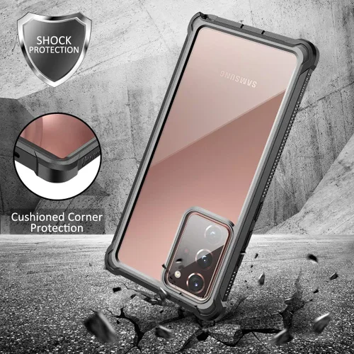 Miniatura 5 de Dexnor para Galaxy Note 20 Ultra Estuche con protector de pantalla transparente 360, cuerpo completo, resistente, protector, a prueba de golpes
