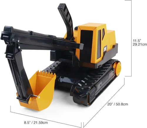 Miniatura 7 de Juguetes de construcción CAT, excavadora de construcción de acero CAT - Construcción resistente y duradera - Mangos ergonómicos para niños a partir