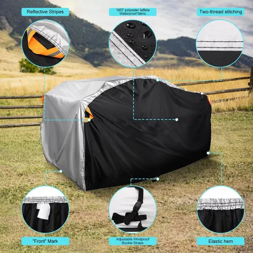 Miniatura 3 de Cubierta ATV para CFMOTO CForce 800 XC 2018-2025, resistente al aire libre, para exteriores, para almacenamiento, cubierta de lluvia, accesorios