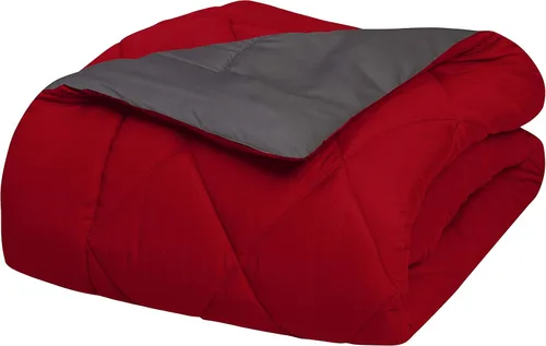 Miniatura 8 de Elegant Comfort Juego de edredón reversible acolchado de 3 piezas con relleno alternativo de plumón de ganso, relleno de edredón suave, calidez