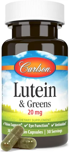 Miniatura 5 de Carlson - Luteína y verduras, 20 mg, soporte de la visión y función ocular, antioxidante, 30 cápsulas vegetarianas