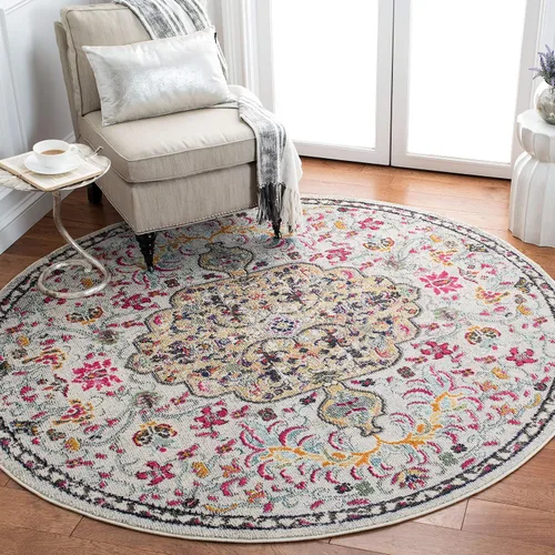 Miniatura 26 de SAFAVIEH Colección Madison MAD447B - Tapete bohemio con medallón antiguo y elegante, no desprende pelusa, para la sala, dormitorio, comedor