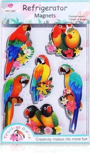 Miniatura 6 de Imanes de loro para nevera, imanes decorativos para nevera, armarios de oficina, pizarras blancas para aula