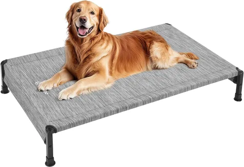 Miniatura 13 de Veehoo CWC2433 - Cama fresca para perros para exteriores, cama elevada para mascotas con malla Teslin lavable y transpirable, pies de silicona