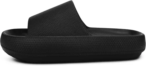 Miniatura 4 de incarpo Pantuflas de almohada para mujer, suaves, antideslizantes, extremadamente cómodas, suela gruesa ultra acolchada