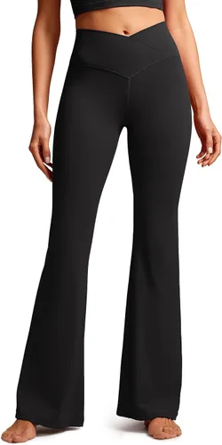 CRZ YOGA Butterluxe - Leggings cruzados para mujer, 31 pulgadas, cintura alta, corte de bota, corte de bota, pantalones de yoga con control de