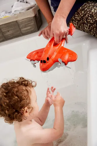 Miniatura 6 de Green Toys Fire Plane - Juego de simulación, habilidades motoras, vehículo de juguete de baño para niños. Sin BPA, ftalatos, PVC. Apto