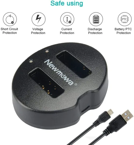 Miniatura 4 de Cargador USB dual NB 13L Newmowa para Canon NB-13L y PowerShot G5X, G7X, G7 X Mark II, G9X, G9 X Mark II, G1 X Mark III, SX620 HS, SX720 HS, SX730 HS