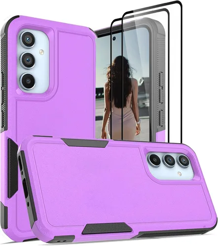Miniatura 18 de Jeylly Compatible con Samsung Galaxy A22 5G Funda, Funda Samsung A22 5G con 2pcs protectores de pantalla de vidrio templado