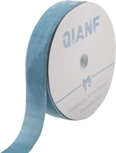 Miniatura 70 de QIANF Cinta de terciopelo, carrete de 1 1/2 pulgadas por 25 yardas (rojo)