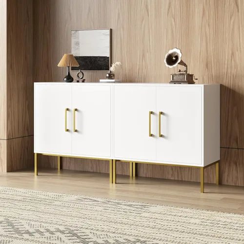 Miniatura 4 de LYNSOM Gabinete de Almacenamiento con Puertas, Juego de 3, Gabinete Buffet Moderno con Almacenamiento, Aparador de Cocina Buffet, Gabinete de Acento