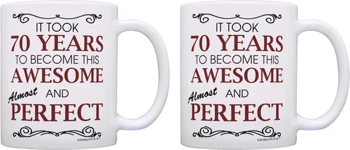 Miniatura 14 de Birthday Gifts For All 80th Took 80 Years Awesome Funny Party Gift - Taza de café de cerámica de 11 oz, taza de té, color blanco 11oz - 80th