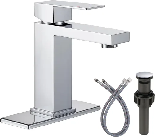Miniatura 18 de Grifo de baño negro ARCORA Grifo negro mate para lavabo de baño Grifo de baño moderno de un solo agujero con líneas de suministro cUPC y desagüe