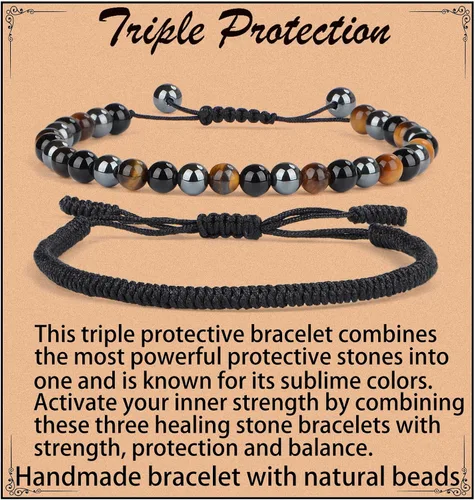 Miniatura 51 de LPBeads Pulsera de piedra natural hecha a mano de tamaño ajustable