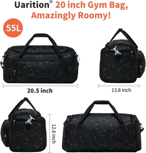 Miniatura 35 de Bolsa de gimnasio para hombre, 55 L, duradera, grande, para viajes, entrenamiento, fitness