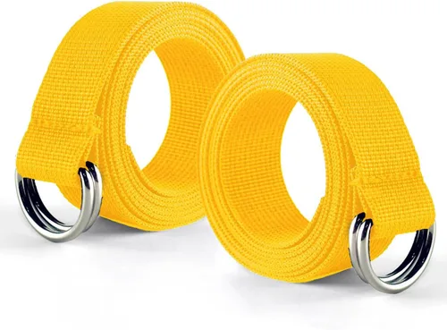 Miniatura 9 de Cinturón de fútbol web con dos anillos en D de acero inoxidable de 52 pies, cinturón para hombres, mujeres, niños, jóvenes, niños y niñas