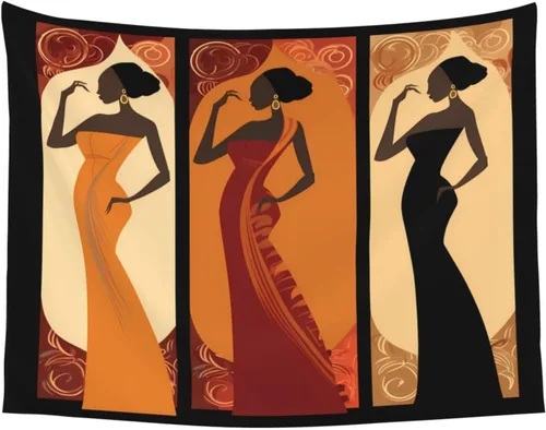 Miniatura 8 de Nameapo Tapiz para mujeres y niñas africanas para dormitorio, tapiz colgante de pared para sala de estar, dormitorio, manta para decoración