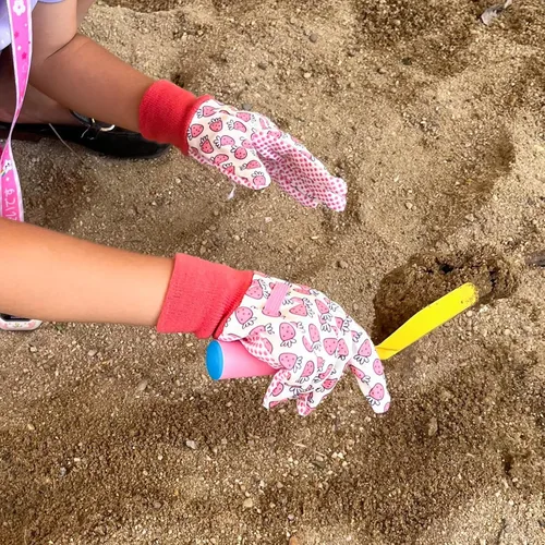 Miniatura 7 de Paquete de 3 pares de guantes de jardín para niños, guantes de jardinería para niños pequeños, regalos medianos para edades de 4 a 5 años, estilo 1