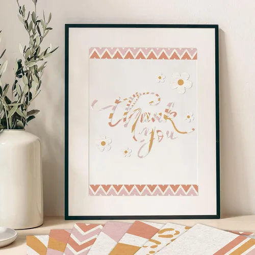 Miniatura 7 de Whaline 24 hojas de papel de patrón bohemio bohemio para álbum de recortes de luz solar de doble cara para el primer viaje inspirado alrededor