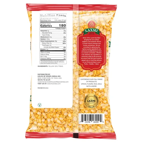Miniatura 2 de Laxmi - Guisantes amarillos indios tradicionales - Bolsa de 4 libras