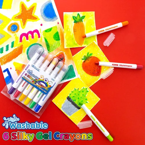 Miniatura 2 de BAZIC PRODUCTS Crayones de gel sedosos de 6 colores, para colorear la escuela de niños