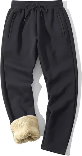 Miniatura 31 de MACHLAB Pantalones deportivos térmicos de forro polar para hombre, pantalones de chándal gruesos y cálidos para invierno