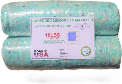 10 libras de relleno de espuma viscoelástica triturada para almohadas, pufs/sillas, camas para perros y mascotas, cojines