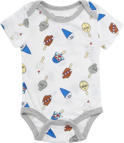 Miniatura 3 de STAR WARS Newborn Baby Boys Infants Snap Suit Rompers 2 Pack