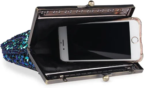 Miniatura 4 de RARITYUS Bolso de noche para mujer con forma de rosa de satén sedoso con elegante asa de metal para fiesta, boda