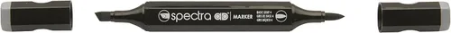 Miniatura 14 de AD Marker Chartpak Spectra, Tri-Nib y cepillo de doble punta, blanco antiguo, 1 cada uno (S092AD)